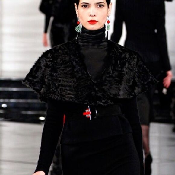 Ralph Lauren Collection Fall 2011 Black Suede Art Deco Inspired Buckle Belt - Picture 7 of 14